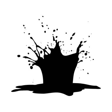 Siyah bir mürekkep beyaz arka plana taç şeklinde sıçramış. Sıçramanın dinamik ve enerjik bir havası var. Değişik boyutlarda damlacıklar ve sıçramalar var. Genel biçim soyut ve grafiktir.