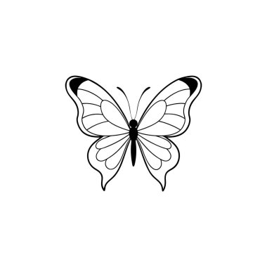 Basit ama zarif bir kelebek silueti, kendine özgü bir sanat tarzı var..