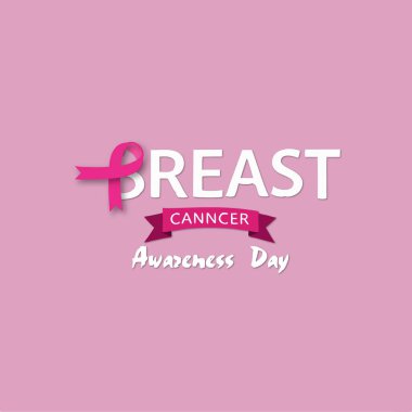 Pembe kurdele ve metin silueti tasarımı, kendine özgü kağıt kesim tarzı, farkındalık kampanyaları için mükemmel..