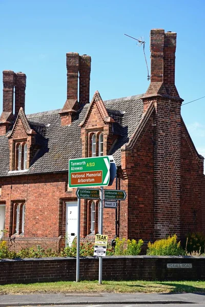 Burton Trent August 2020 Traditional Red Brick Building Tall Chimneys — 图库照片