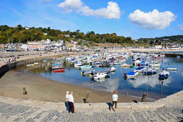 Lyme Regis Royaume Uni Septembre 2022 Vues Sur Port Vers — Photo