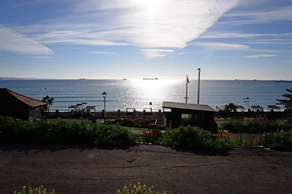Weymouth Велика Британія September 2022 Силуетний Вид Пляжу Набережної Грингілл — стокове фото