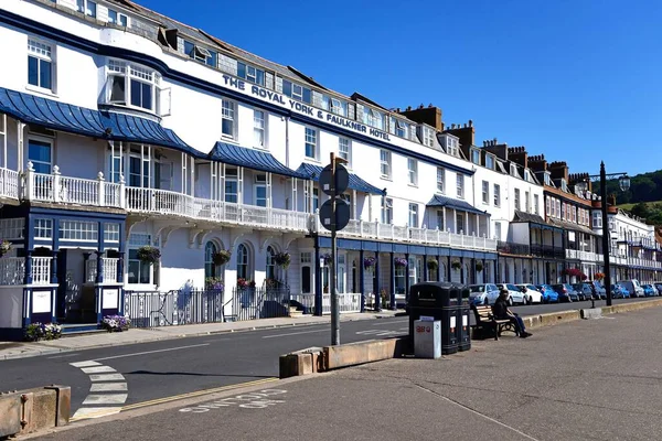 Sidmouth August 2022 Vooraanzicht Van Royal York Faulkner Hotel Langs — Stockfoto