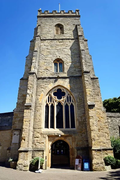 Sidmouth Wielka Brytania Sierpnia 2022 Widok Wejście Kościoła Parafialnego Sidmouth — Zdjęcie stockowe