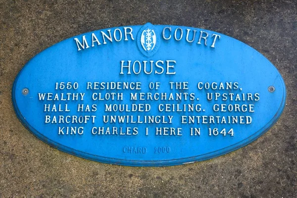 Chard Ηνωμένο Βασίλειο Ιουνίου 2023 Blue Manor Court House Information — Φωτογραφία Αρχείου