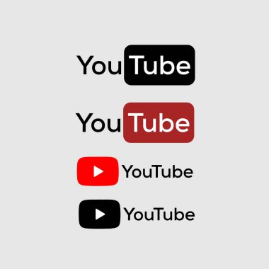 youtube kanalı ile youtube simgesi, vektör illüstrasyonu