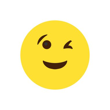 İfade simgesi simgesi. emojinin düz biçimi.