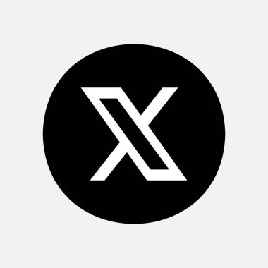 3B oluşturma, x logo simgesi şeffaf arkaplanda izole edildi.