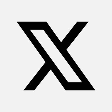 3B oluşturma, x logo simgesi şeffaf arkaplanda izole edildi.