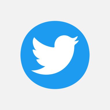 Uygulamalar ve web siteleri için sosyal medya simgesi twitter 'ı tek renk. Blogları, web sitelerini ve videoları bağlamak için sosyal ağ sembolleri