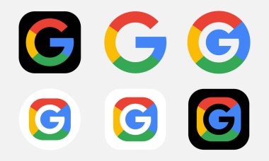 Google minimal logo 3d tasarım arkaplan şablonu için görüntüleme.