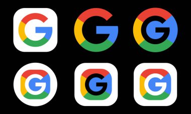 Google minimal logo 3d tasarım arkaplan şablonu için görüntüleme.