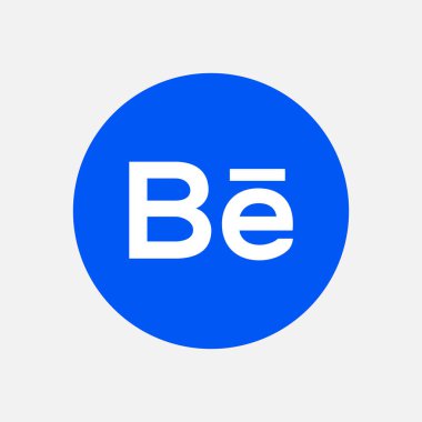 Beyaz simge ön görünümlü logo mavi parlak kareyi şeffaf arkaplan profesyonel sosyal medya ağında izole et