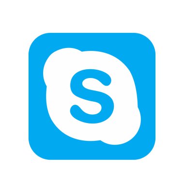 Skype minimal logo 3d tasarım arkaplan şablonu için görüntüleme.