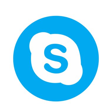 Skype minimal logo 3d tasarım arkaplan şablonu için görüntüleme.