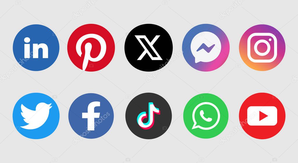 Social Media Logos Set