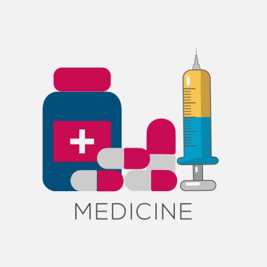 Tıbbi ve sağlık tasarımı, vektör illüstrasyonu 10 grafiklik