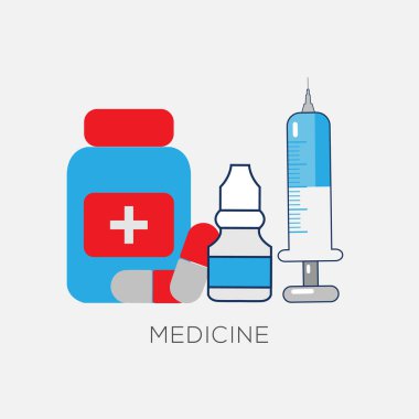 Tıbbi Siluet Simgeleri Kümesi: Stetoskop, Kalp atışı, Şırınga ve daha fazlası. Görüntü, dokuz tıbbi ikonun yer aldığı siluet vektör dosyası.