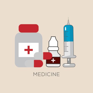 Tıbbi Siluet Simgeleri Kümesi: Stetoskop, Kalp atışı, Şırınga ve daha fazlası. Görüntü, dokuz tıbbi ikonun yer aldığı siluet vektör dosyası.