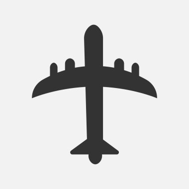 Hava uçağı taşıma simgesi logosu düz vektör tasarımı.