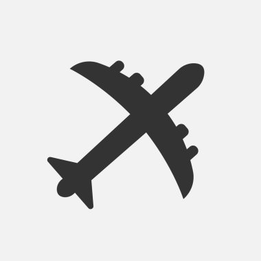 Hava uçağı taşıma simgesi logosu düz vektör tasarımı.