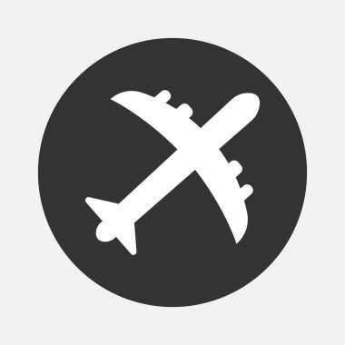 Hava uçağı taşıma simgesi logosu düz vektör tasarımı.