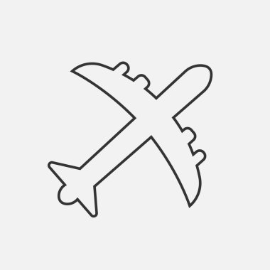 Hava uçağı taşıma simgesi logosu düz vektör tasarımı.