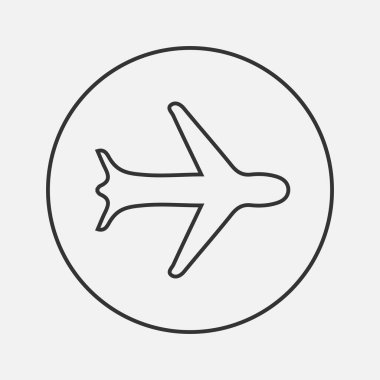 uçak silueti vektör illüstrasyon EPS Dosyası.