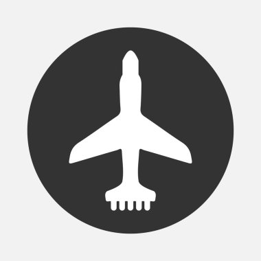 Hava uçağı taşıma simgesi logosu düz vektör tasarımı.