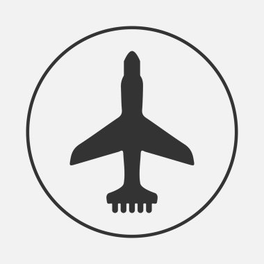 Hava uçağı taşıma simgesi logosu düz vektör tasarımı.