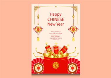 Mutlu Çin Yeni Yılı 2022 - Kaplan yılı. Ay Yeni Yıl afişi tasarım şablonu.