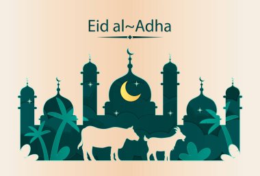 Komik RAM ile Eid al Adha mübarek tebrik kartı