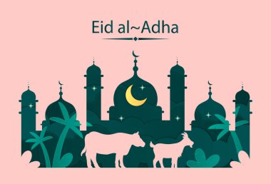 Komik RAM ile Eid al Adha mübarek tebrik kartı