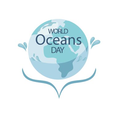 dünya okyanusları el çizimi biçim vektörüyle gündüz pankartıName