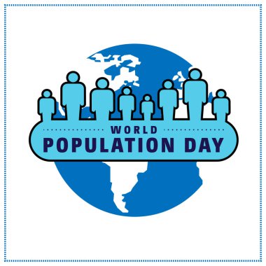 Dünya nüfusu. Vektör illüstrasyonu