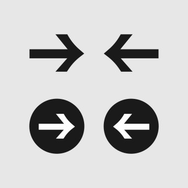 Ok sembolleri farklı şekiller, stiller ve kavramlar, simgeler veya logo oluşturma için imleçler, tek renk tek renk logot tipleri.