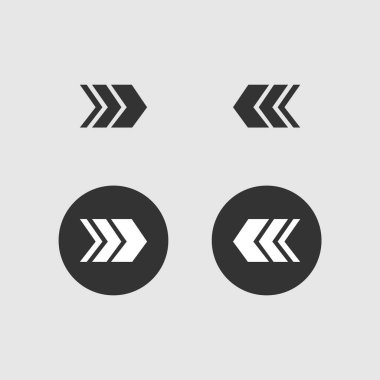 Ok sembolleri farklı şekiller, stiller ve kavramlar, simgeler veya logo oluşturma için imleçler, tek renk tek renk logot tipleri.