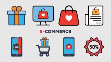 Kullanıcı Arayüzü Belgeleri Web Sayfaları ve Mobil Uygulamalar için Ticaret ve Alışveriş Simgesi Ayarları.