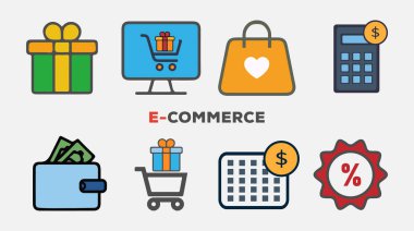 Modern Ticaret Simgesi Paketi.