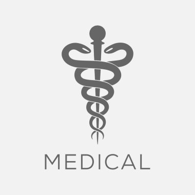 caduceus tıbbi sembol vektörü