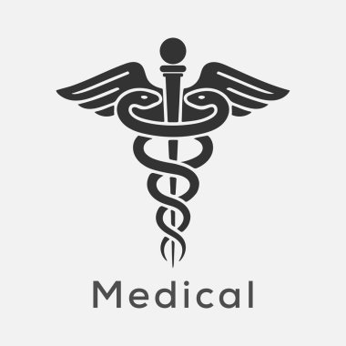 Tıbbi logo şablon vektör ikonu tasarımı