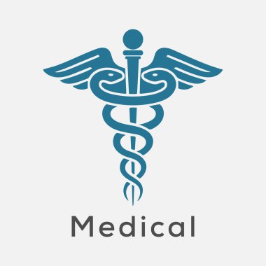 Beyaz arkaplan üzerinde tıbbi tasarım, vektör illüstrasyonu.