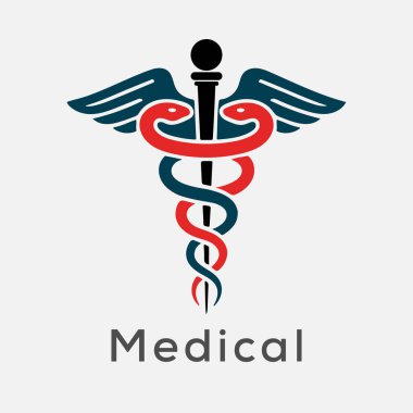 Bej arkaplan üzerinde tıbbi tasarım, vektör illüstrasyonu