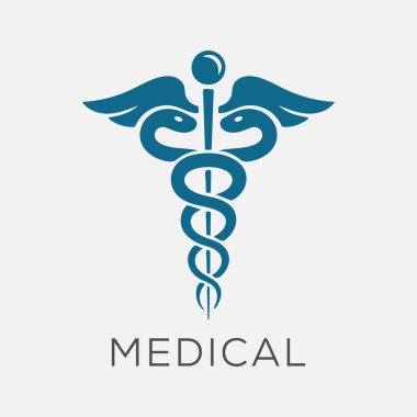 Tıbbi bakım logosu tasarımı, vektör