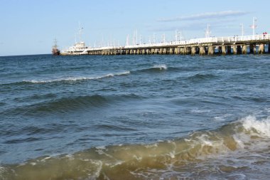 İsrail 'in kuzeyindeki Akdeniz şehrindeki iskelede.