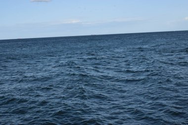 Beyaz köpüklü sakin deniz manzarası