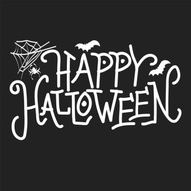 Mutlu cadılar bayramı harfleri tipografisi