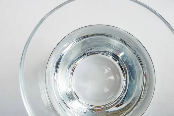 Agua Potable Vaso Plano Superior — Foto de Stock