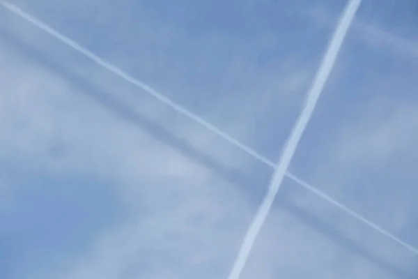 stock image blue sky and vapor trail in nature