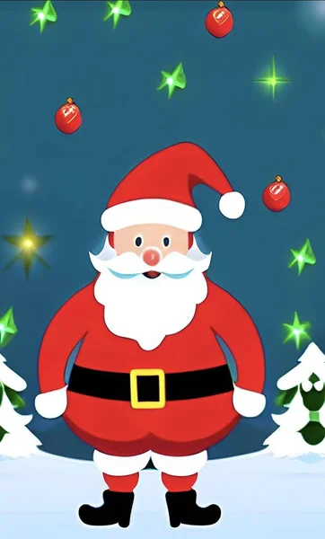 Papai Noel Ilustração Para Natal Ano Novo — Vetor de Stock